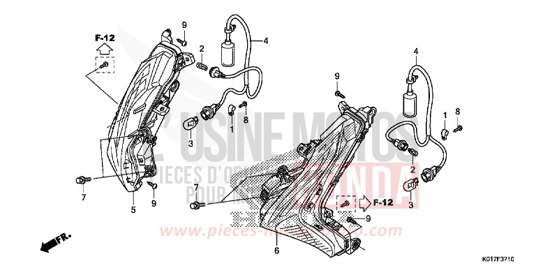 FRONT WINKER for SH150i M00NDUST SILVER METALLIC (NHB29) from 2013