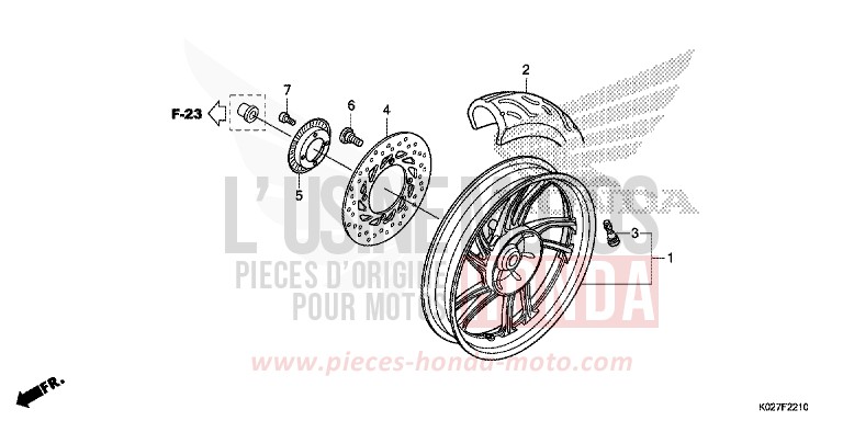 REAR WHEEL for SH150i M00NDUST SILVER METALLIC (NHB29) from 2014