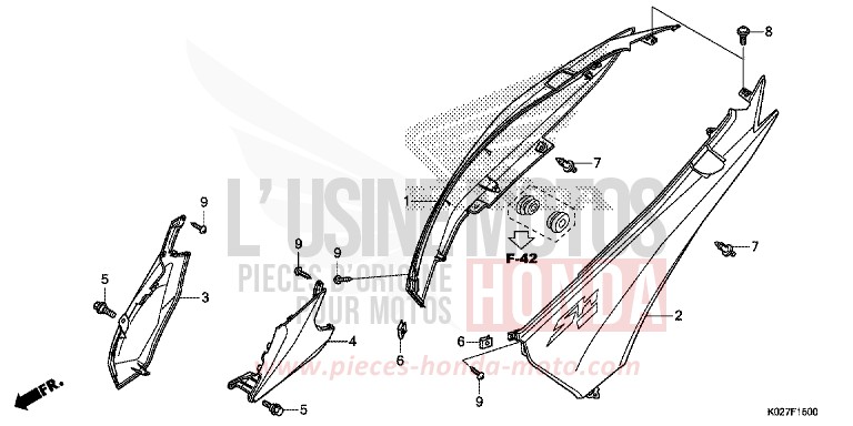 BODY COVER for SH150i PEARL SIENA RED (R320) from 2014