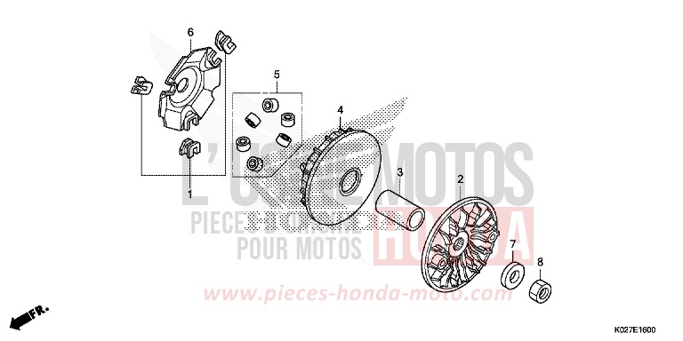 DRIVE FACE for SH150i MAT PEARL COOL WHITE (NHB44) from 2014