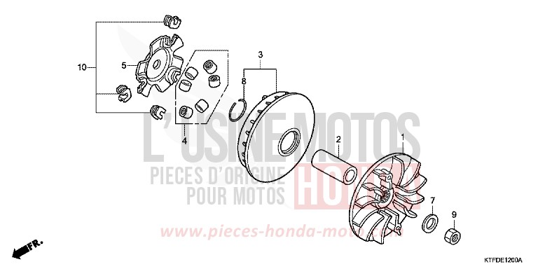 DRIVE FACE for SH150i PEARL COOL WHITE (NHA16) from 2011