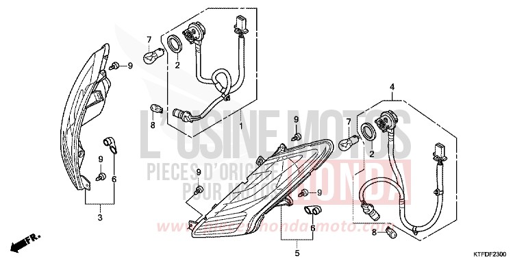 WINKER for SH150i PEARL COOL WHITE (NHA16) from 2011