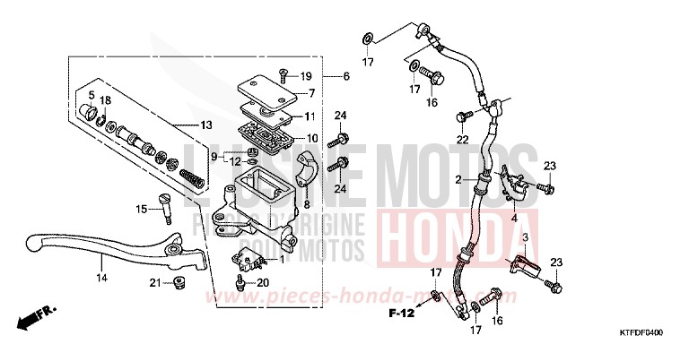 FR. BRAKE MASTER CYLINDER for SH150i PEARL MONTANA BLUE (PB351) from 2011