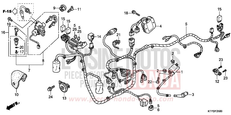 WIRE HARNESS for SH150i PEARL MONTANA BLUE (PB351) from 2011