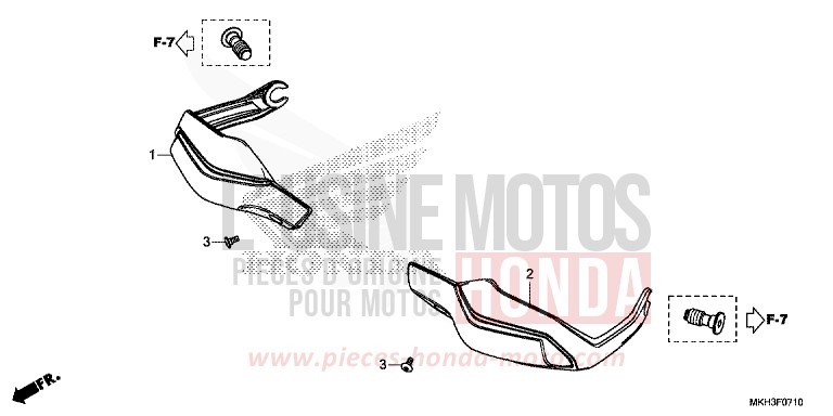 KNUCKLE GUARD for ADV750 DEGITAL SILVER METALLIC (NHA30) from 2018