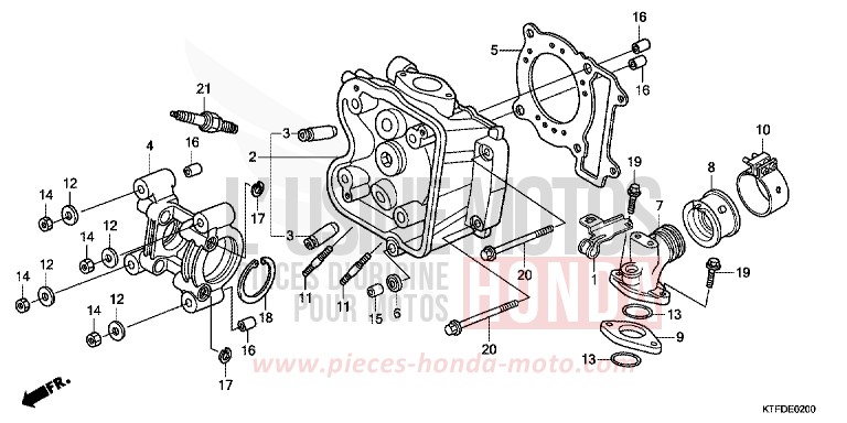 CYLINDER HEAD for SH150i PEARL NIGHTSTAR BLACK (NHA84) from 2011