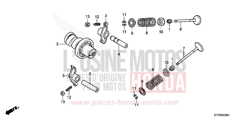 CAMSHAFT/VALVE for SH150i PEARL NIGHTSTAR BLACK (NHA84) from 2011