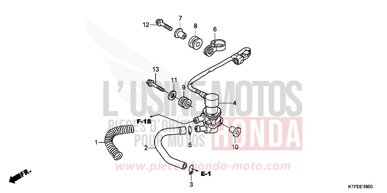 SOLENOID VALVE for SH150i QUASAR SILVER METALLIC (NHA48) from 2011