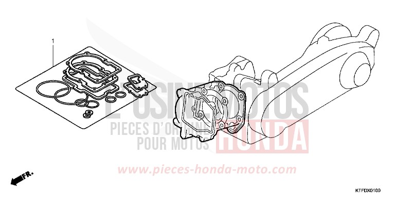 GASKET KIT A for SH150i QUASAR SILVER METALLIC (NHA48) from 2011
