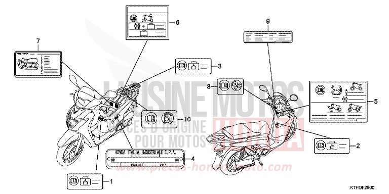 CAUTION LABEL for SH150i QUASAR SILVER METALLIC (NHA48) from 2011