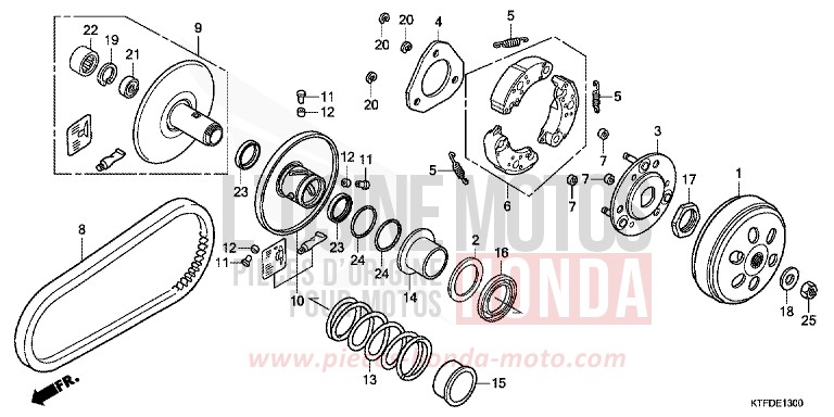 DRIVEN FACE for SH150i VELVET RED METALLIC (R302) from 2011