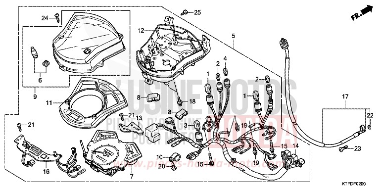 METER for SH150i VELVET RED METALLIC (R302) from 2011