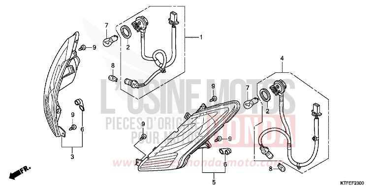 WINKER for SH150i M00NDUST SILVER METALLIC (NHB29) from 2012