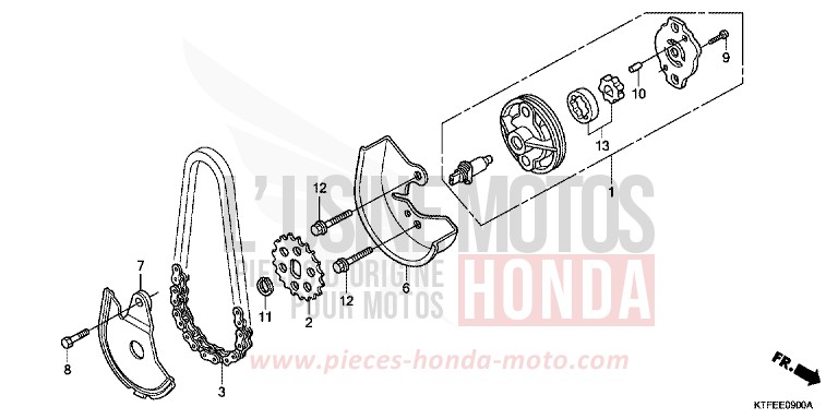 OIL PUMP for SH150i PEARL COOL WHITE (NHA16) from 2012