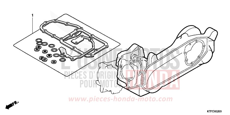 GASKET KIT B for SH150i PEARL NIGHTSTAR BLACK (NHA84) from 2012