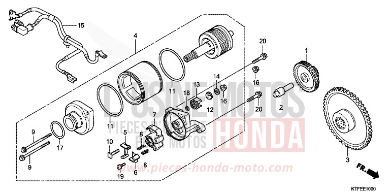 STARTING MOTOR for SH150i PEARL SIENA RED (R320) from 2012