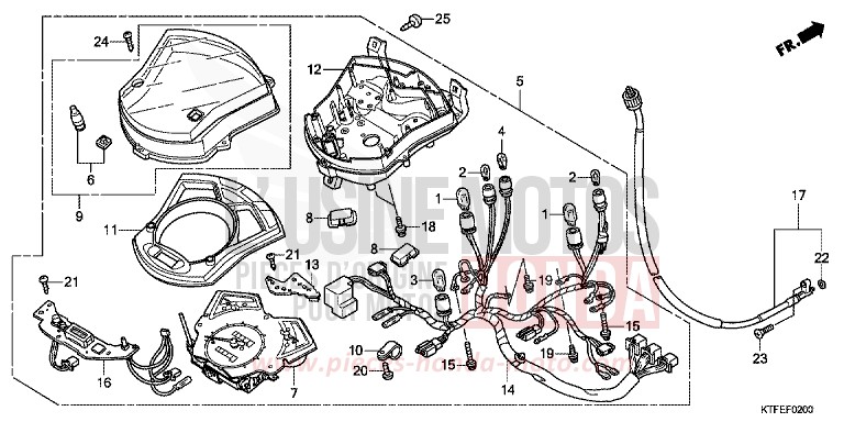 CONTACHILOMETRI per SH150i PEARL SIENA RED (R320) del 2012