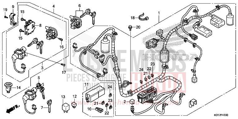 WIRE HARNESS for SH150i M00NDUST SILVER METALLIC (NHB29) from 2013