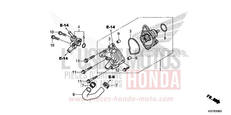WATER PUMP for SH150i PEARL COOL WHITE (NHA16) from 2013