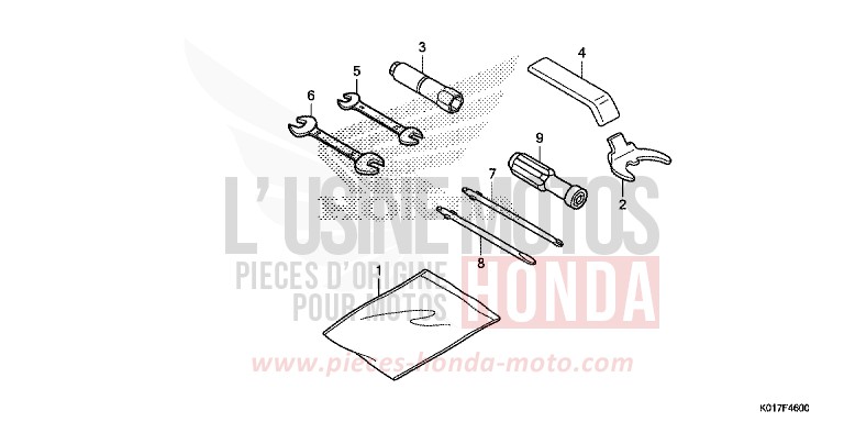 TOOL for SH150i PEARL SIENA RED (R320) from 2013