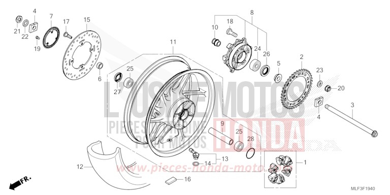 ROUE ARRIERE for NT1100  from 2024