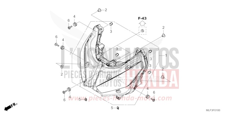 HEADLIGHT for NT1100 CANDY CHROMOSPHERE RED (R381) from 2024