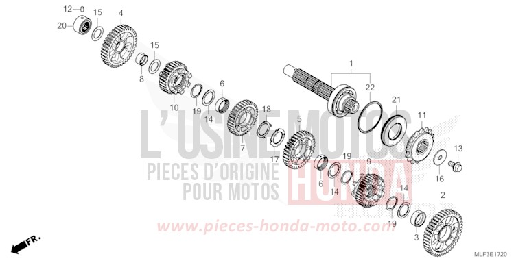 TRANSMISSION (COUNTERSHAFT) (NT1100D) for NT1100 MAT IRIDIUM GRAY METALLIC (NHC64) from 2024