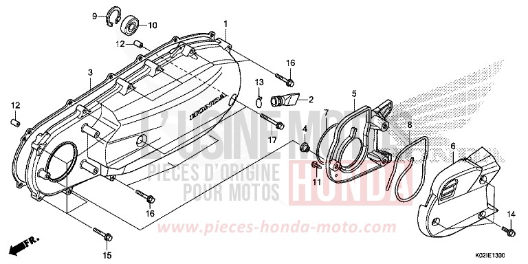 LEFT SIDE COVER for SH150AD PEARL NIGHTSTAR BLACK (NHA84) from 2016
