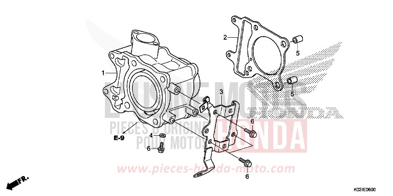 CILINDRO per SH150AD PEARL SIENA RED (R320) del 2016