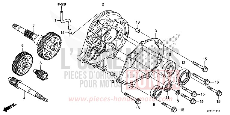 TRANSMISSION for SH150AD PEARL SIENA RED (R320) from 2016