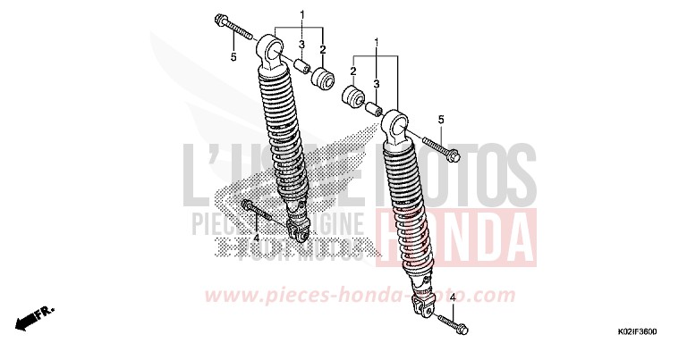 REAR CUSHION for SH150AD PEARL SIENA RED (R320) from 2016