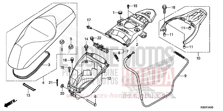 SEAT/LUGGAGE BOX for SH150AD M00NDUST SILVER METALLIC (NHB29) from 2016
