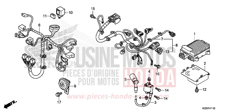 SUB HARNESS/IGNITION COIL for SH150AD M00NDUST SILVER METALLIC (NHB29) from 2016