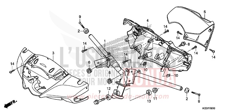 STEERING HANDLE/HANDLE COVER for SH150AD M00NDUST SILVER METALLIC (NHB29) from 2016