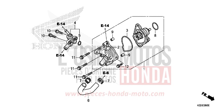 WATER PUMP for SH150AD PEARL NIGHTSTAR BLACK (NHA84) from 2016