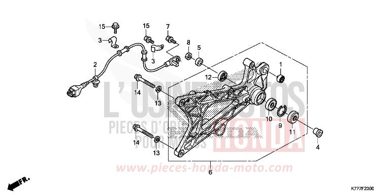 SWINGARM for SH150AD LUCENT SILVER METALLIC (NHB87) from 2019