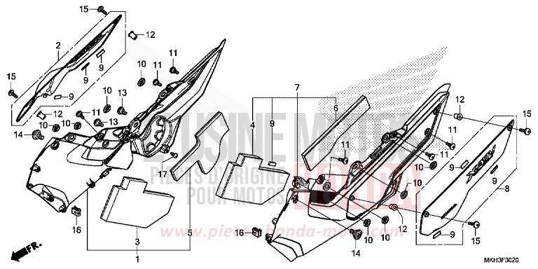 STEP PANEL for ADV750 MAT BULLET SILVER (NH389) from 2018