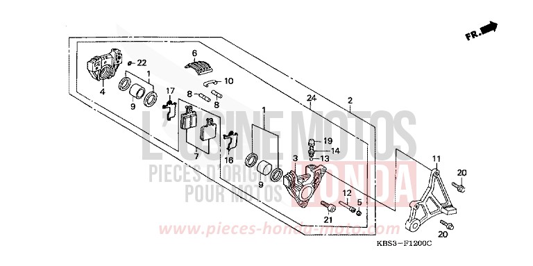 ETRIER DE FREIN ARRIERE for   from 