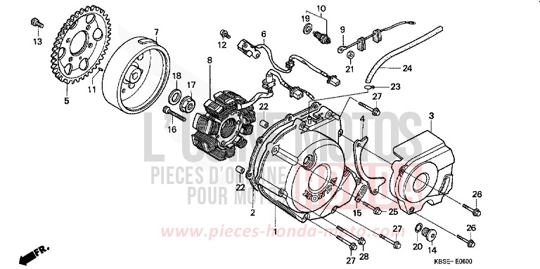 PANNEAU CARTER-MOTEUR G./ GENERATRICE for   from 