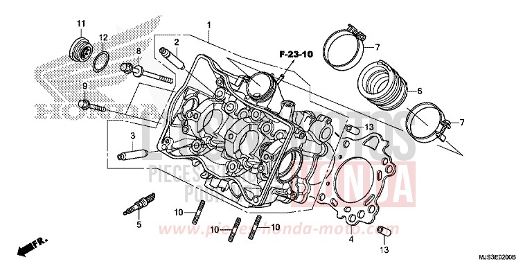 CYLINDER HEAD for NC750J MAT BALLISTIC BLACK METALLIC (NHA86B) from 2017