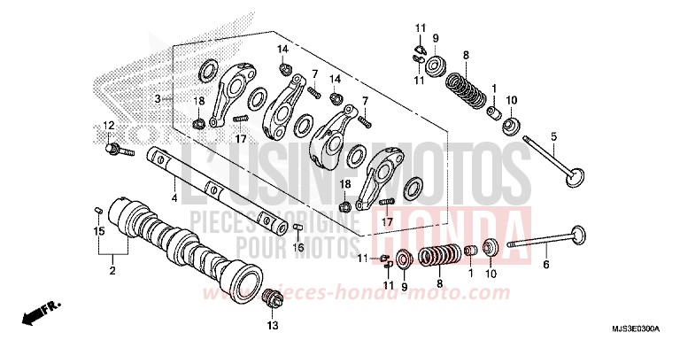 CAMSHAFT/VALVE for NC750J MAT BALLISTIC BLACK METALLIC (NHA86B) from 2017