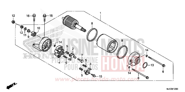 STARTING MOTOR for NC750J MAT BALLISTIC BLACK METALLIC (NHA86B) from 2017