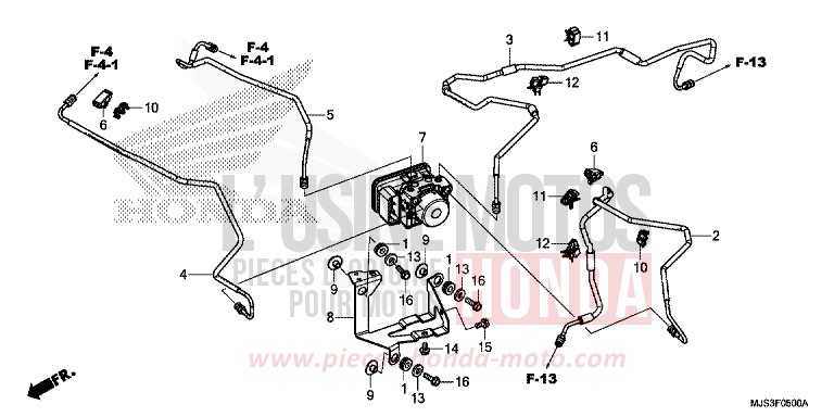 ABS MODULATOR for NC750J MAT BALLISTIC BLACK METALLIC (NHA86B) from 2017