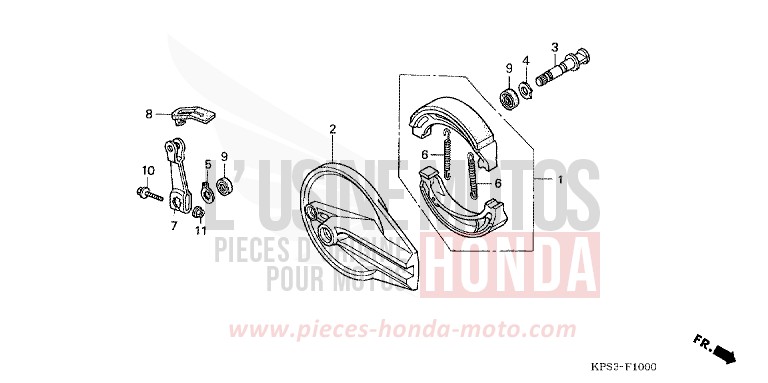 REAR BRAKE PANEL for CRF230F EXTREME RED (R292) from 2007