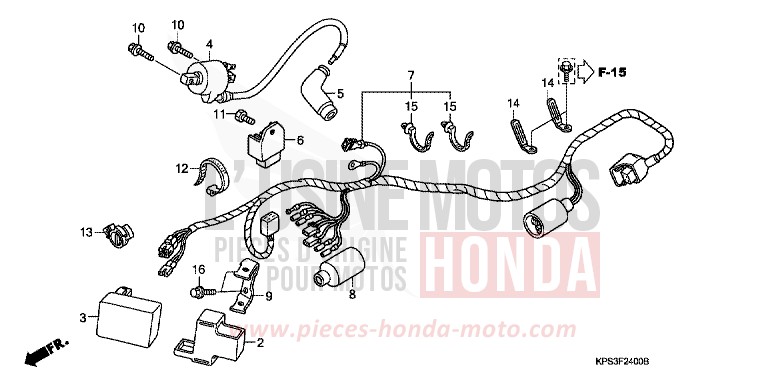 WIRE HARNESS for CRF230F EXTREME RED (R292) from 2007
