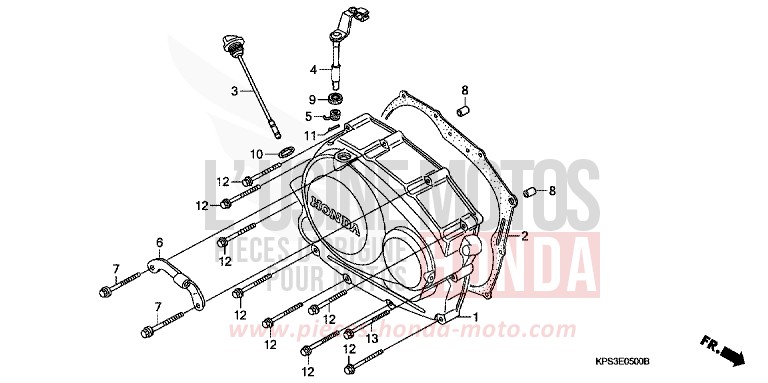 RIGHT CRANKCASE COVER for CRF230F EXTREME RED (R292) from 2008