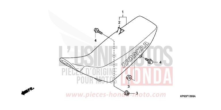 SEAT for CRF230F EXTREME RED (R292) from 2008