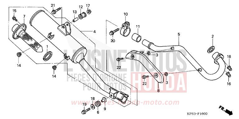 EXHAUST MUFFLER for CRF230F EXTREME RED (R292) from 2008