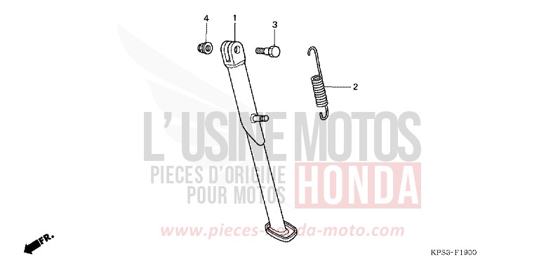 SIDE STAND for CRF230F EXTREME RED (R292) from 2008