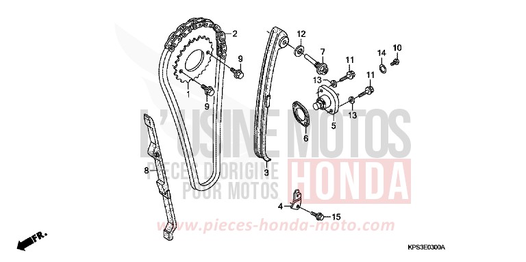 CAM CHAIN/TENSIONER for CRF230F EXTREME RED (R292) from 2009